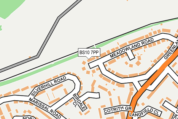 BS10 7PP map - OS OpenMap – Local (Ordnance Survey)