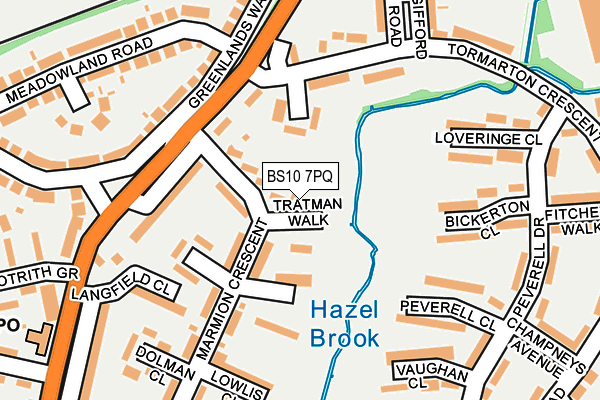 BS10 7PQ map - OS OpenMap – Local (Ordnance Survey)