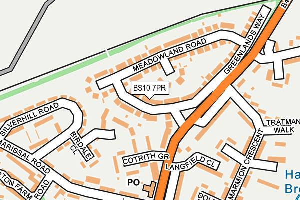 BS10 7PR map - OS OpenMap – Local (Ordnance Survey)