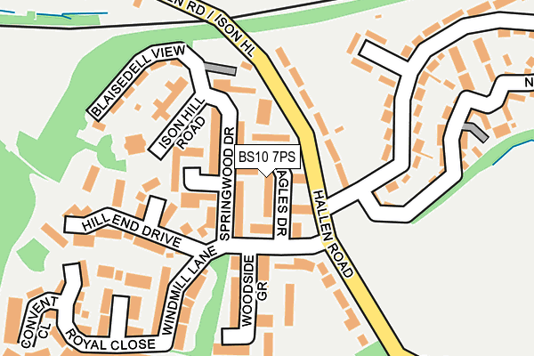 BS10 7PS map - OS OpenMap – Local (Ordnance Survey)