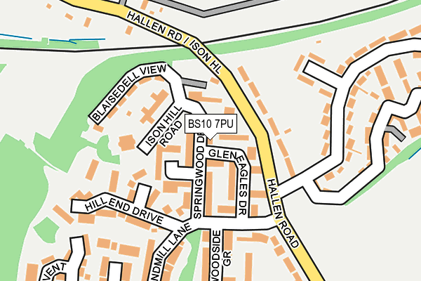 BS10 7PU map - OS OpenMap – Local (Ordnance Survey)