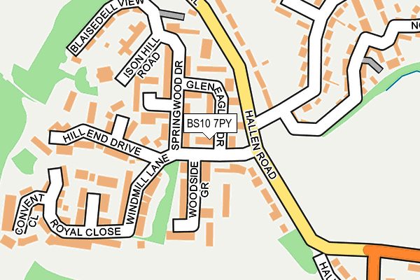 BS10 7PY map - OS OpenMap – Local (Ordnance Survey)