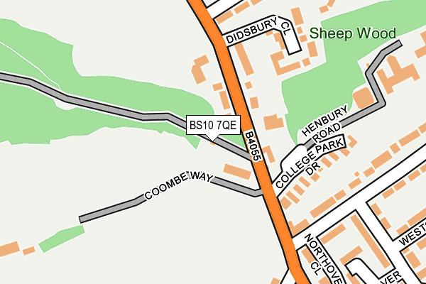 BS10 7QE map - OS OpenMap – Local (Ordnance Survey)