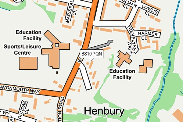 BS10 7QN map - OS OpenMap – Local (Ordnance Survey)