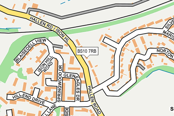 BS10 7RB map - OS OpenMap – Local (Ordnance Survey)