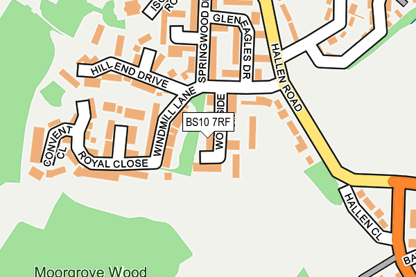 BS10 7RF map - OS OpenMap – Local (Ordnance Survey)