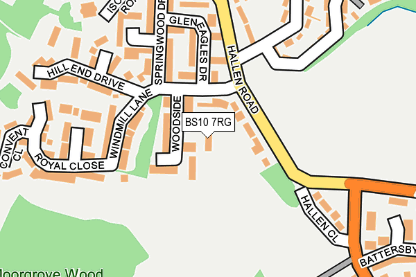 BS10 7RG map - OS OpenMap – Local (Ordnance Survey)