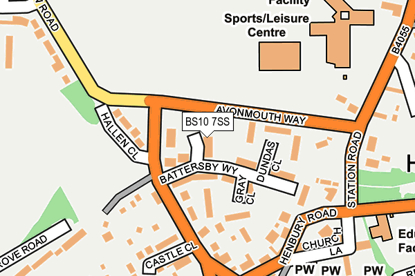 BS10 7SS map - OS OpenMap – Local (Ordnance Survey)