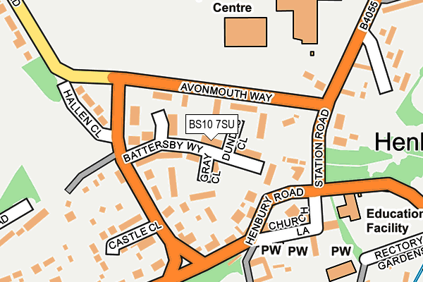 BS10 7SU map - OS OpenMap – Local (Ordnance Survey)