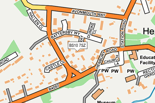 BS10 7SZ map - OS OpenMap – Local (Ordnance Survey)