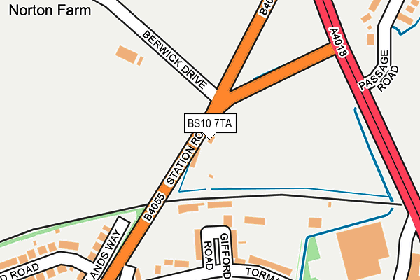 BS10 7TA map - OS OpenMap – Local (Ordnance Survey)