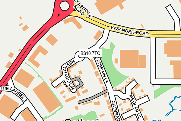 BS10 7TQ map - OS OpenMap – Local (Ordnance Survey)