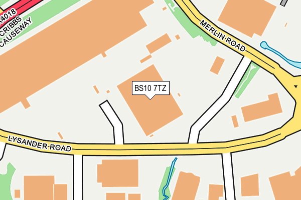 BS10 7TZ map - OS OpenMap – Local (Ordnance Survey)