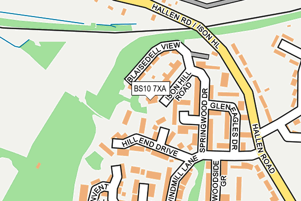 BS10 7XA map - OS OpenMap – Local (Ordnance Survey)