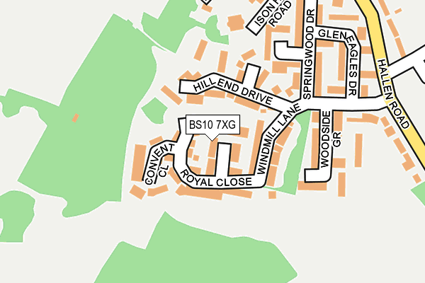 BS10 7XG map - OS OpenMap – Local (Ordnance Survey)