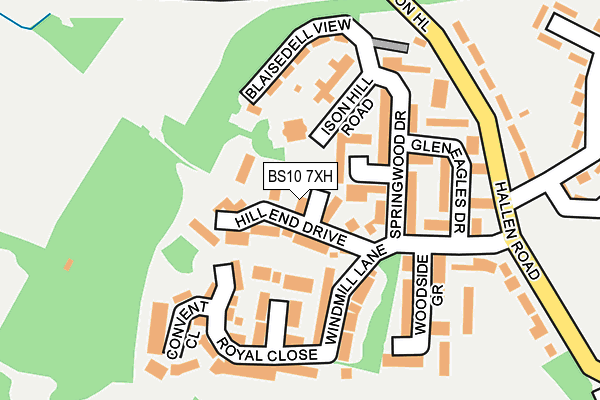 BS10 7XH map - OS OpenMap – Local (Ordnance Survey)