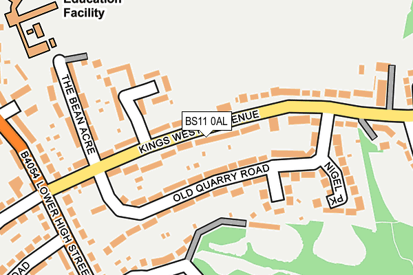 BS11 0AL map - OS OpenMap – Local (Ordnance Survey)