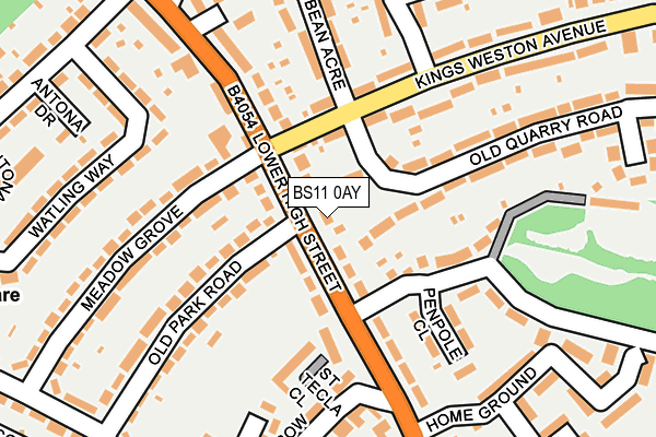 BS11 0AY map - OS OpenMap – Local (Ordnance Survey)
