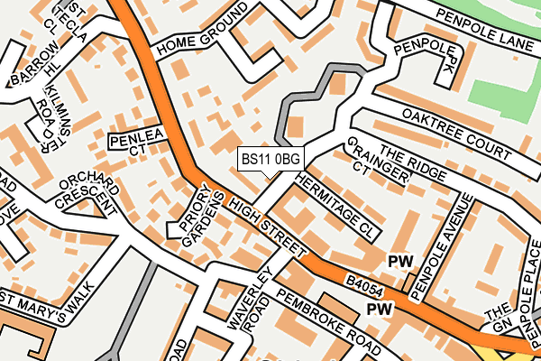 BS11 0BG map - OS OpenMap – Local (Ordnance Survey)