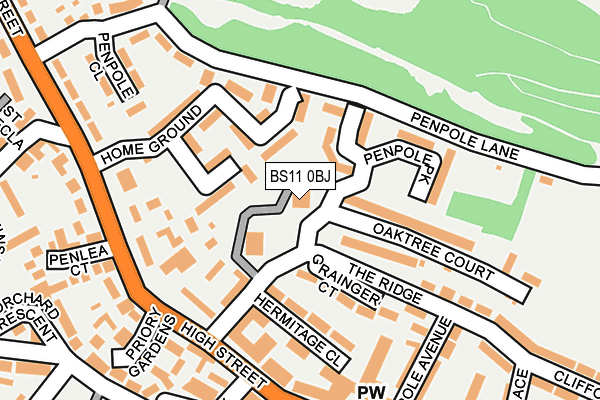 BS11 0BJ map - OS OpenMap – Local (Ordnance Survey)