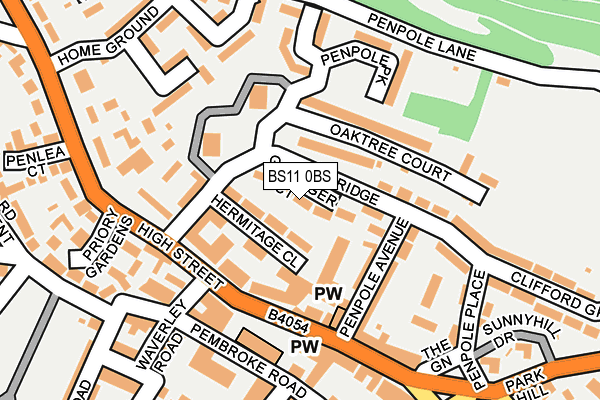 BS11 0BS map - OS OpenMap – Local (Ordnance Survey)