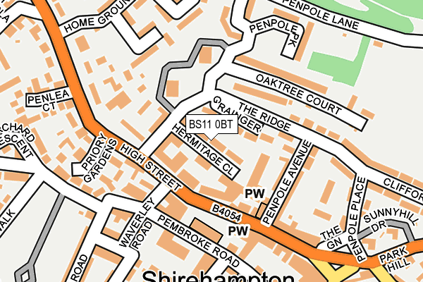 BS11 0BT map - OS OpenMap – Local (Ordnance Survey)