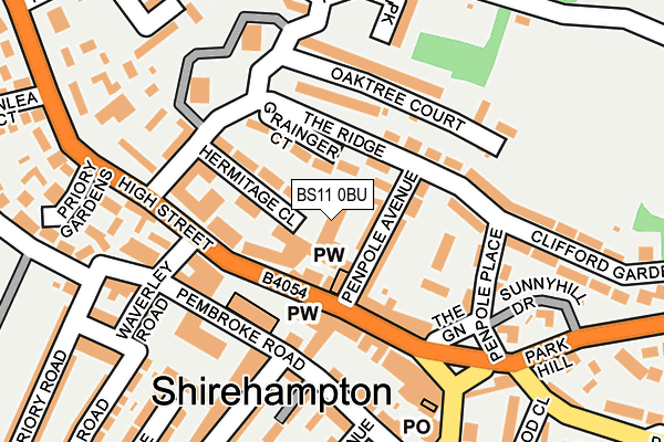 BS11 0BU map - OS OpenMap – Local (Ordnance Survey)