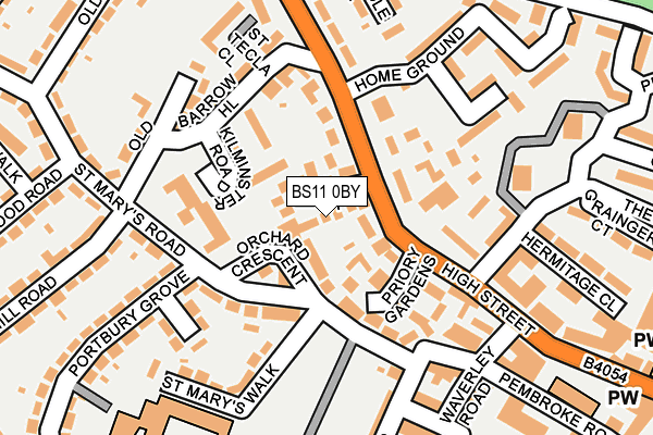 BS11 0BY map - OS OpenMap – Local (Ordnance Survey)