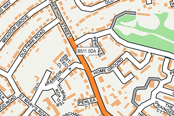 BS11 0DA map - OS OpenMap – Local (Ordnance Survey)