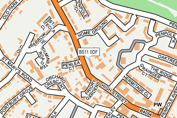 BS11 0DF map - OS OpenMap – Local (Ordnance Survey)