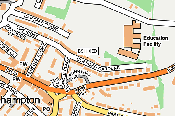 BS11 0ED map - OS OpenMap – Local (Ordnance Survey)
