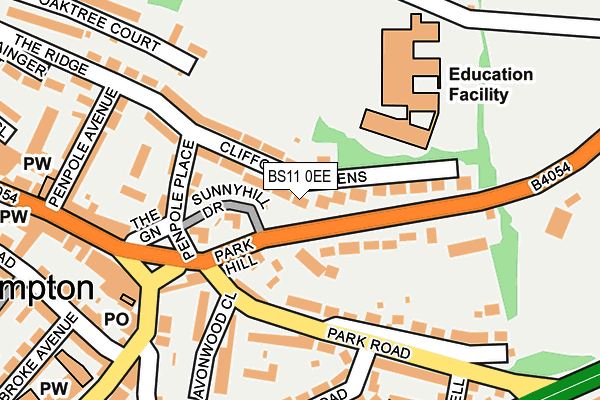 BS11 0EE map - OS OpenMap – Local (Ordnance Survey)