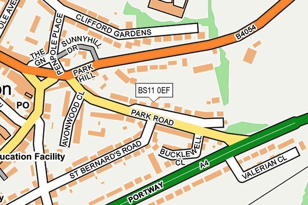 BS11 0EF map - OS OpenMap – Local (Ordnance Survey)