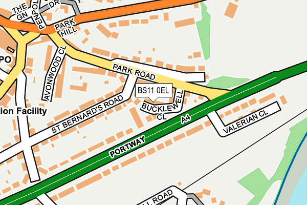 BS11 0EL map - OS OpenMap – Local (Ordnance Survey)