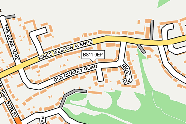BS11 0EP map - OS OpenMap – Local (Ordnance Survey)