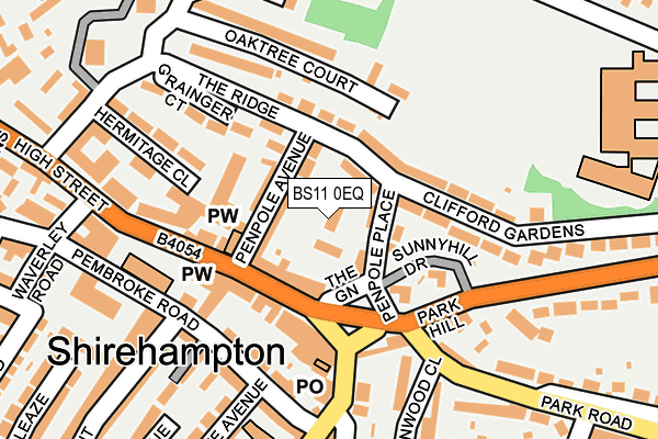 BS11 0EQ map - OS OpenMap – Local (Ordnance Survey)