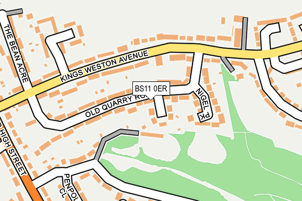 BS11 0ER map - OS OpenMap – Local (Ordnance Survey)