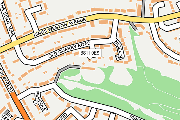 BS11 0ES map - OS OpenMap – Local (Ordnance Survey)