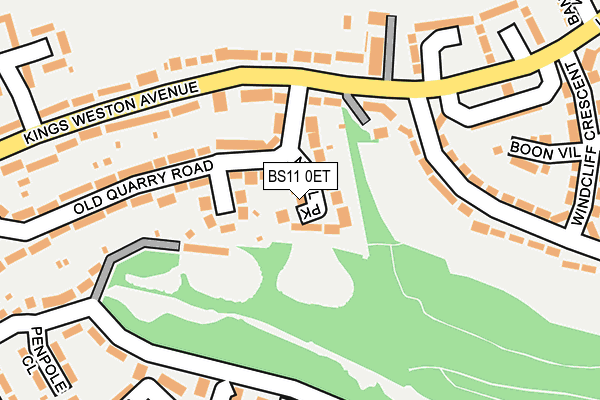 BS11 0ET map - OS OpenMap – Local (Ordnance Survey)