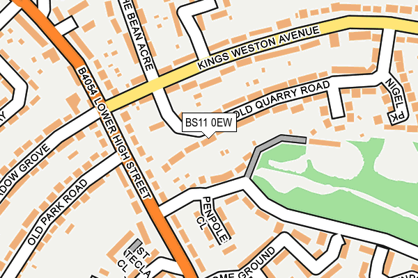 BS11 0EW map - OS OpenMap – Local (Ordnance Survey)