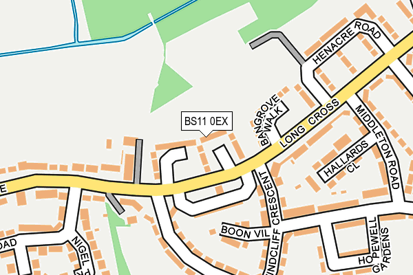BS11 0EX map - OS OpenMap – Local (Ordnance Survey)