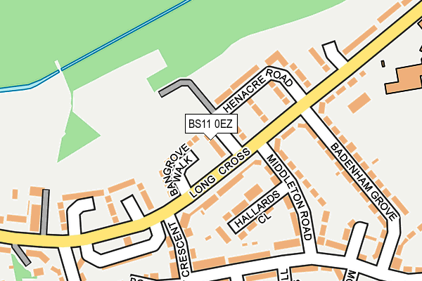 BS11 0EZ map - OS OpenMap – Local (Ordnance Survey)