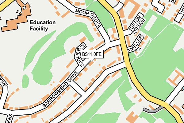 BS11 0FE map - OS OpenMap – Local (Ordnance Survey)