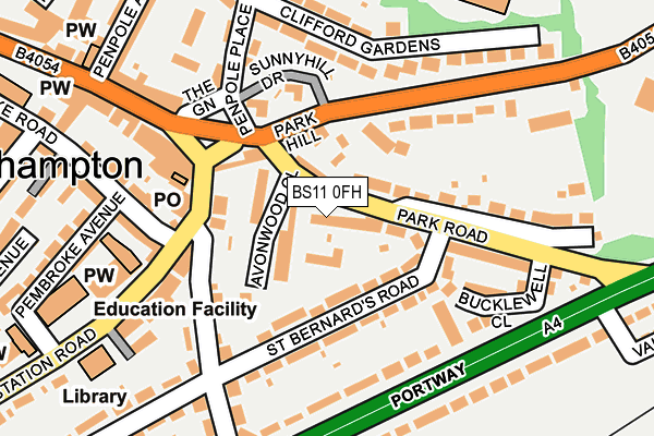 BS11 0FH map - OS OpenMap – Local (Ordnance Survey)