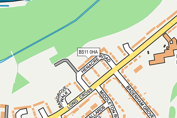 BS11 0HA map - OS OpenMap – Local (Ordnance Survey)