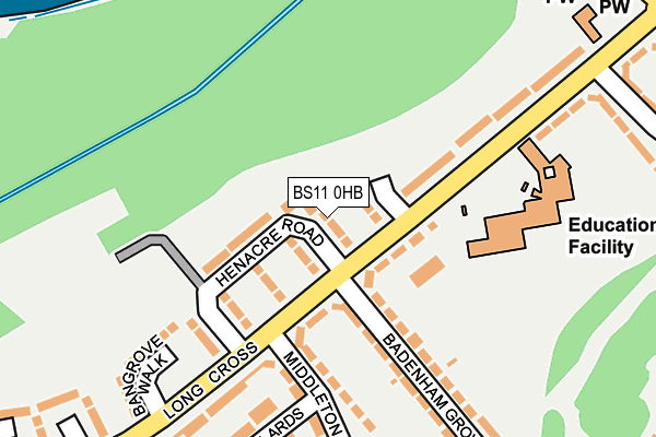 BS11 0HB map - OS OpenMap – Local (Ordnance Survey)