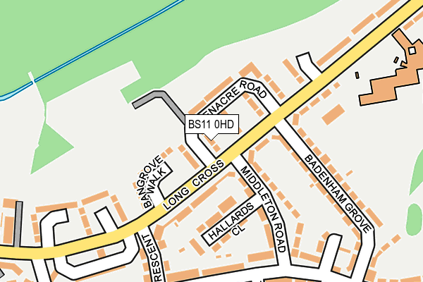 BS11 0HD map - OS OpenMap – Local (Ordnance Survey)