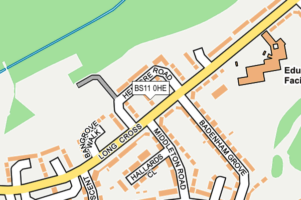 BS11 0HE map - OS OpenMap – Local (Ordnance Survey)