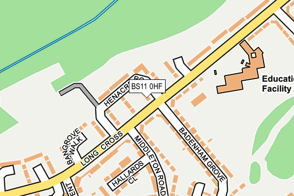 BS11 0HF map - OS OpenMap – Local (Ordnance Survey)