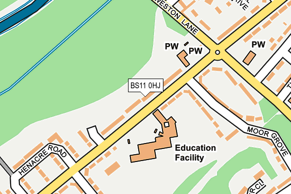 BS11 0HJ map - OS OpenMap – Local (Ordnance Survey)